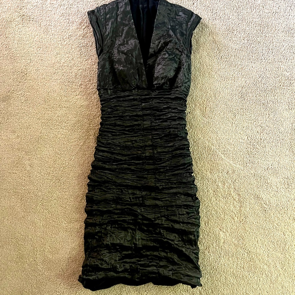 Sexy metallic black cocktail dress
